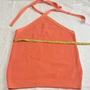J crew coral Knit Halter Top XL NWT